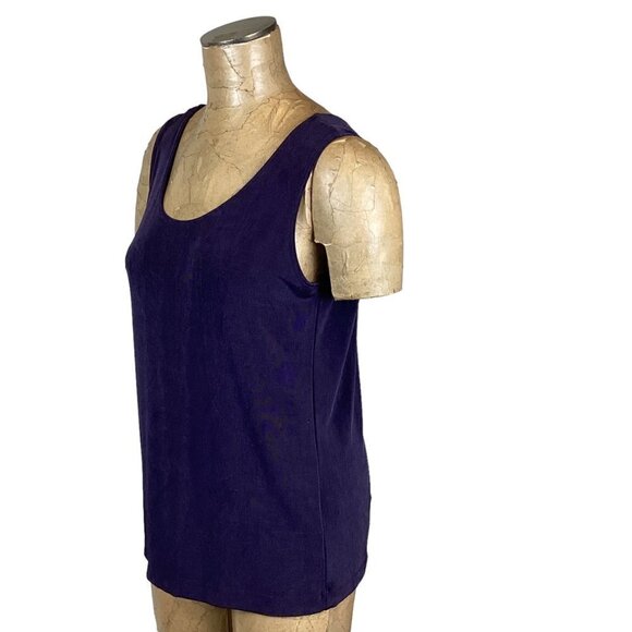 Chico's Travelers Sz 2 (L/12) Slinky Travel Tank Top Shell 249H - Picture 4 of 7